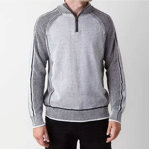 BKE Buckle Men's Black Heathered Hooded Pullover Long Sleeve Sweater